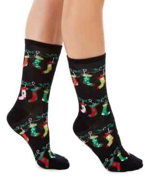 Charter Club Women's Holiday Stockings Crew Socks