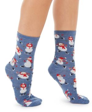 Charter Club Women's Snowmen Crew Socks