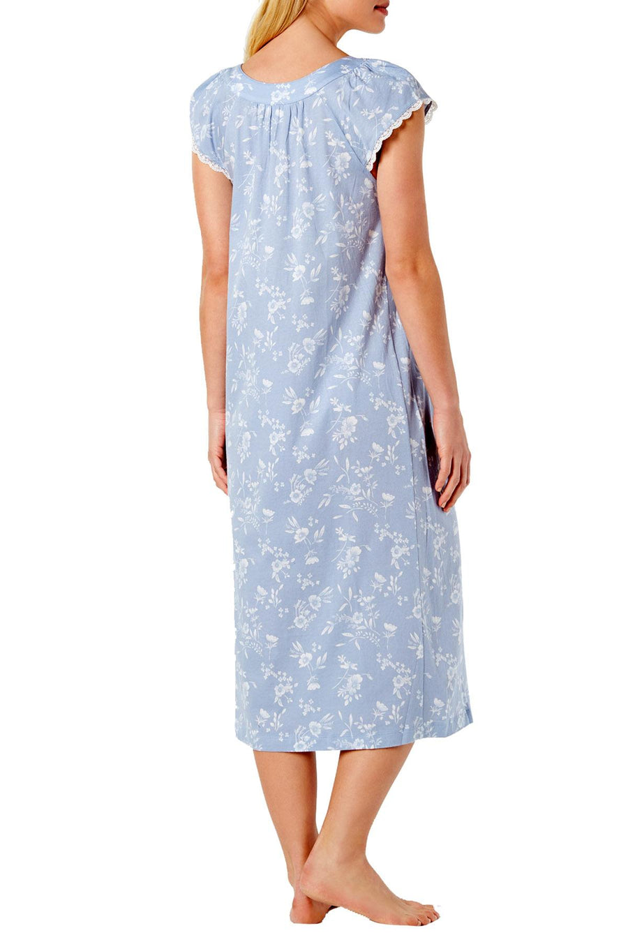 Charter Club intimates PLUS Eventide Tonal Flutter Sleeve Printed Soft Knit Nightgown