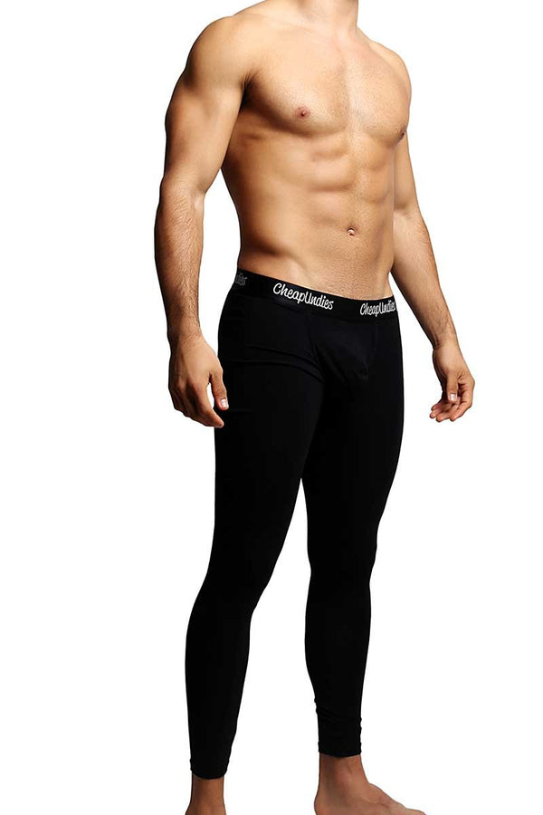 CheapUndies Black Contour Pouch Long Underwear