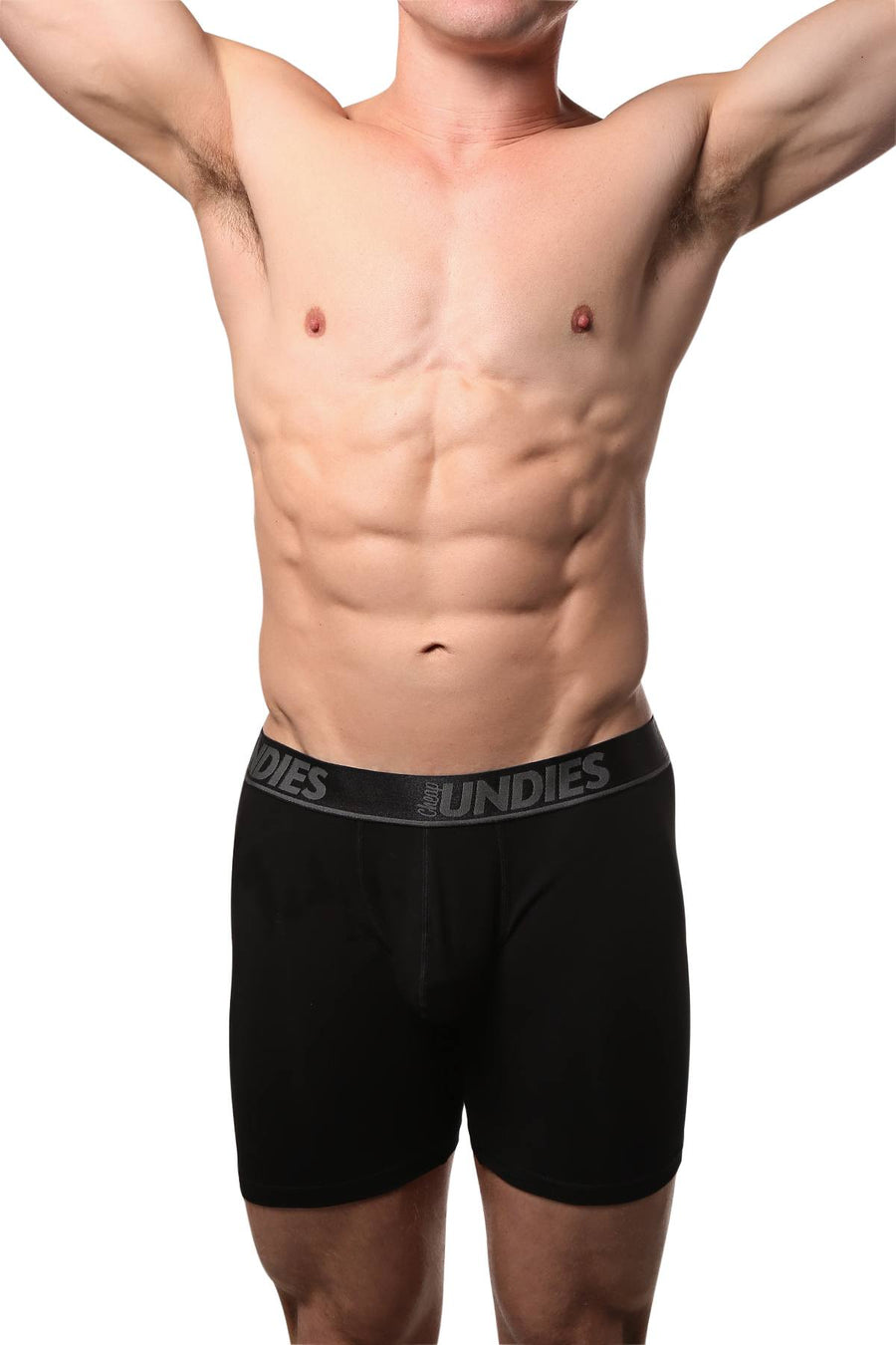 CheapUndies Black Contoured Pouch Long Boxer Brief