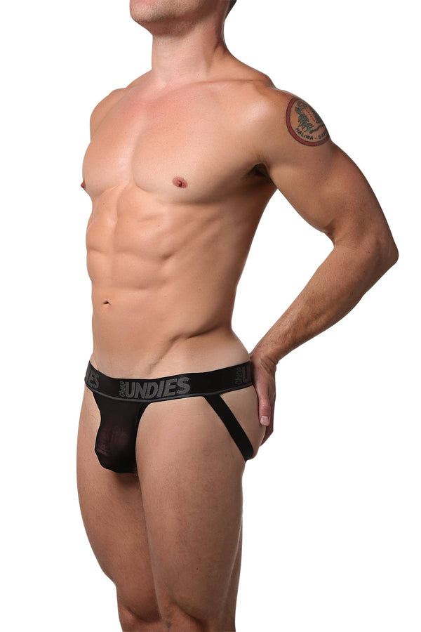 CheapUndies Black Exposed Mesh Jockstrap