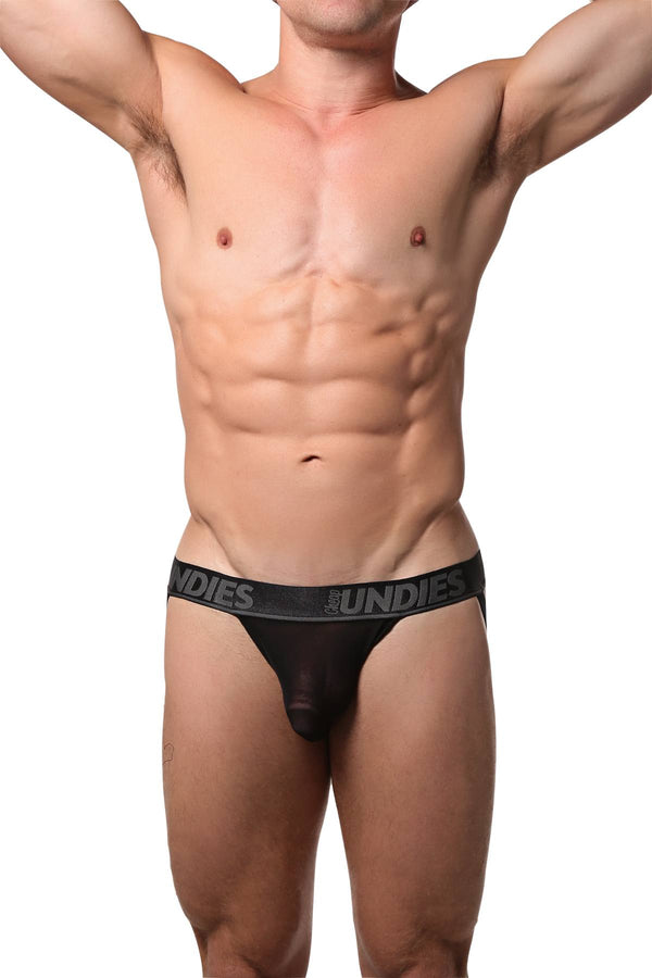 CheapUndies Black Exposed Mesh Jockstrap