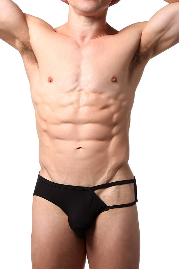 CheapUndies Black Exposed Side Modal Brief