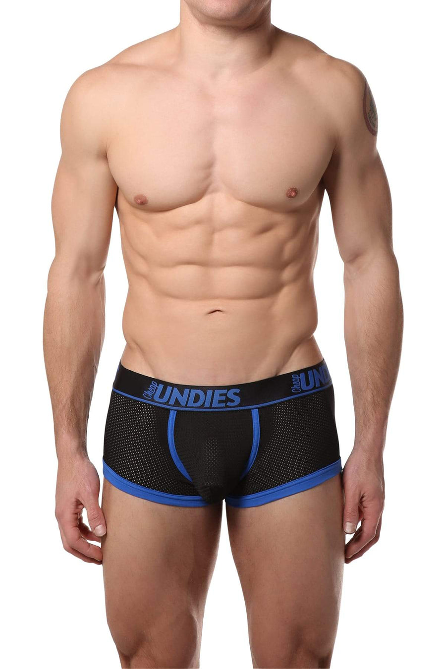 CheapUndies Blue Exposed Sport Mesh Boxer