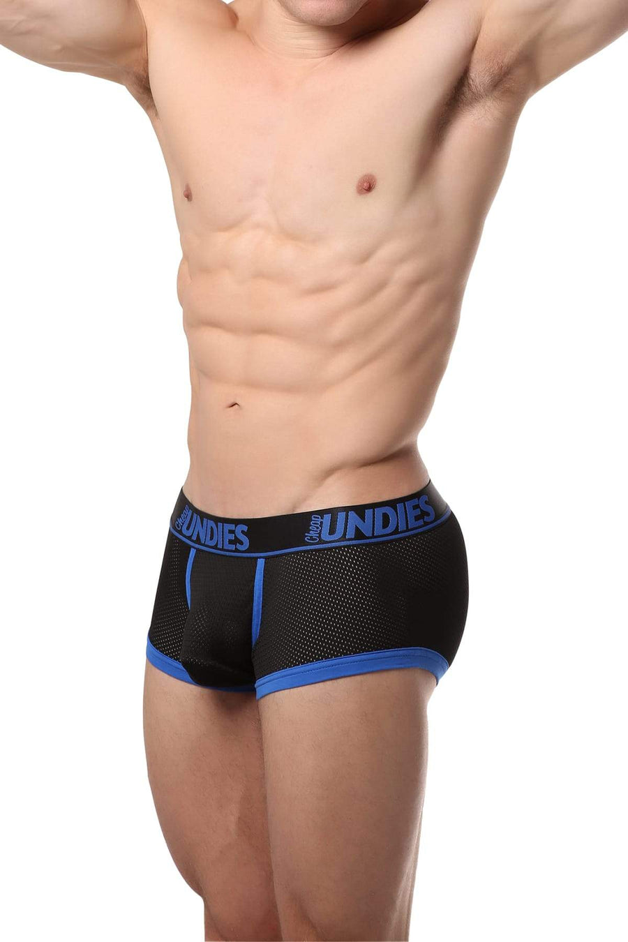 CheapUndies Blue Exposed Sport Mesh Boxer