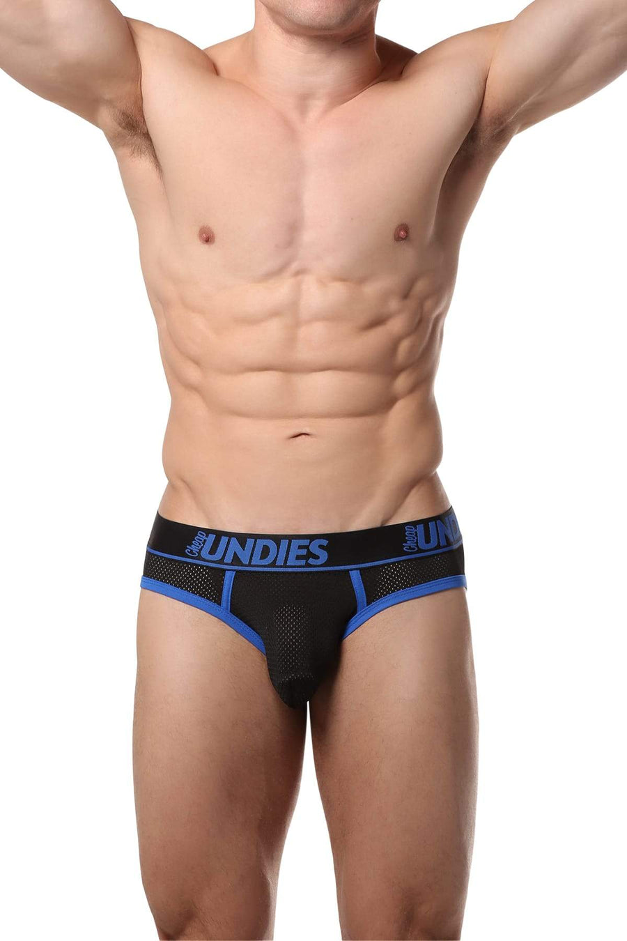 CheapUndies Blue Exposed Sport Mesh Brief