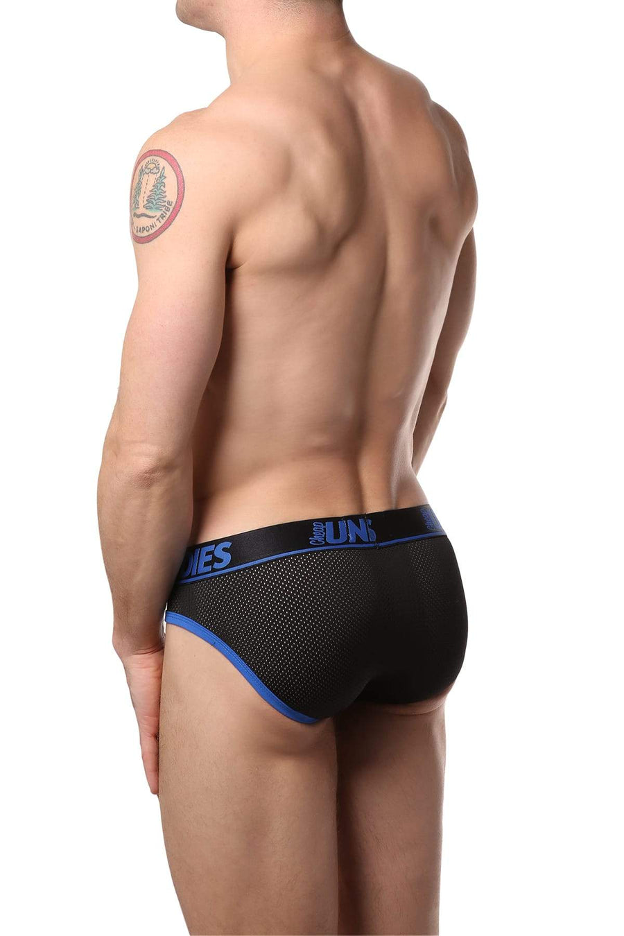 CheapUndies Blue Exposed Sport Mesh Brief