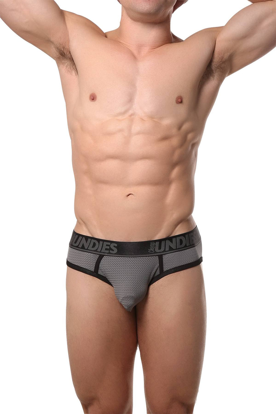 CheapUndies Charcoal Mesh Jock-Brief