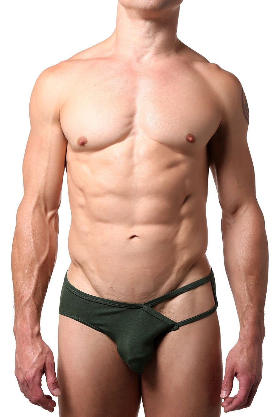 CheapUndies Dark Green Exposed Side Modal Brief