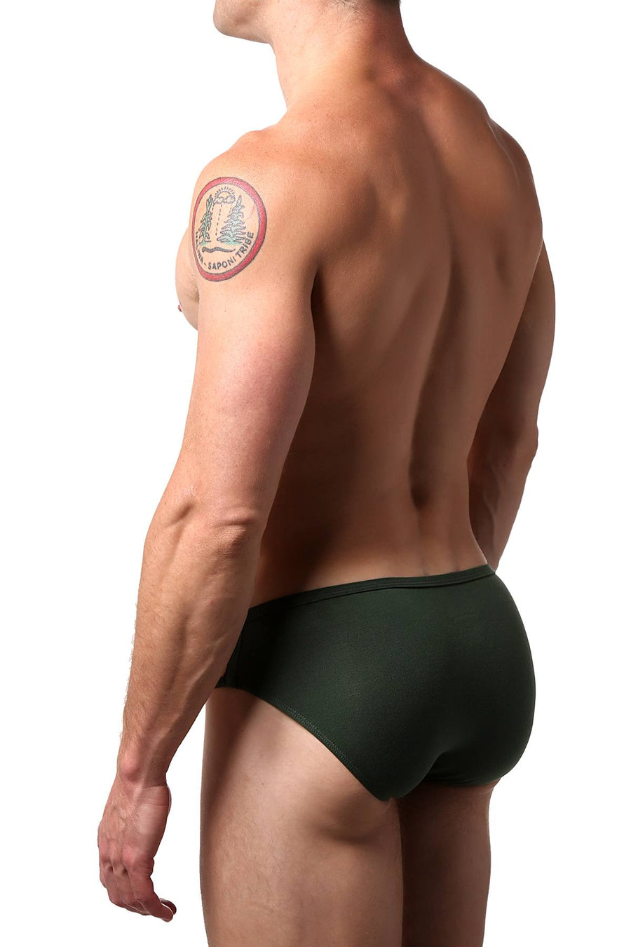 CheapUndies Dark Green Exposed Side Modal Brief