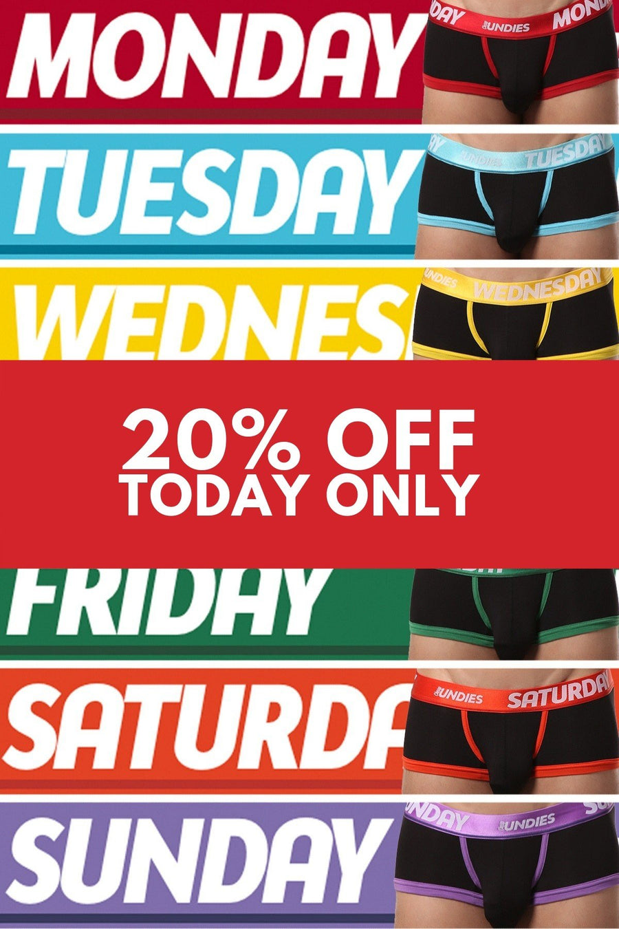 CheapUndies Days of the Week Trunk 7-Pack