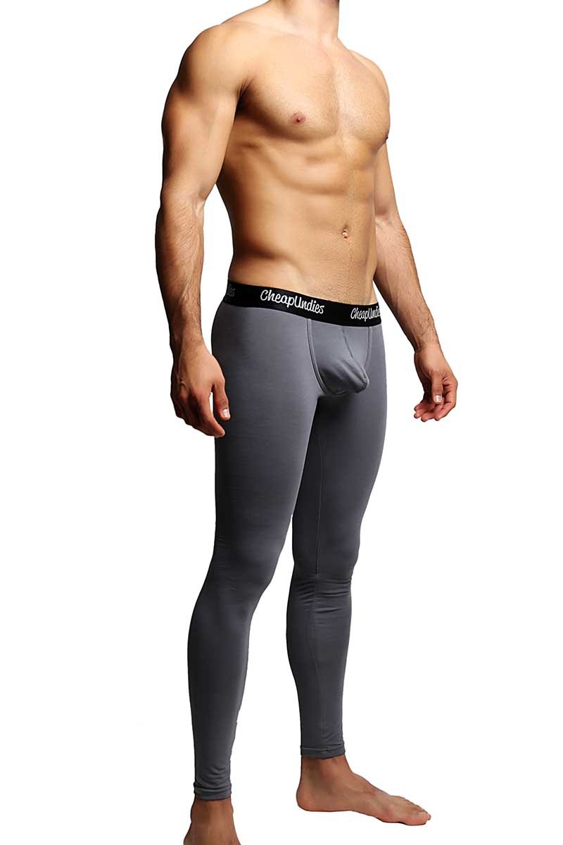 CheapUndies Grey Contour Pouch Long Underwear