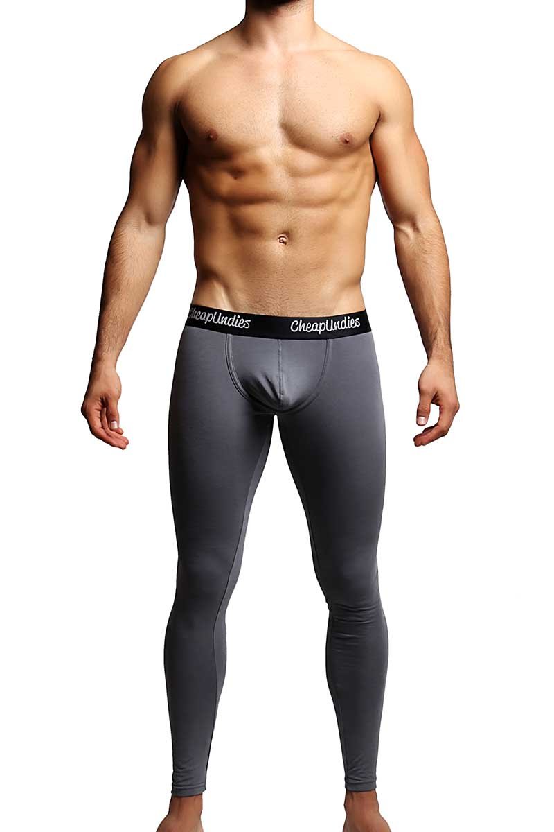 CheapUndies Grey Contour Pouch Long Underwear