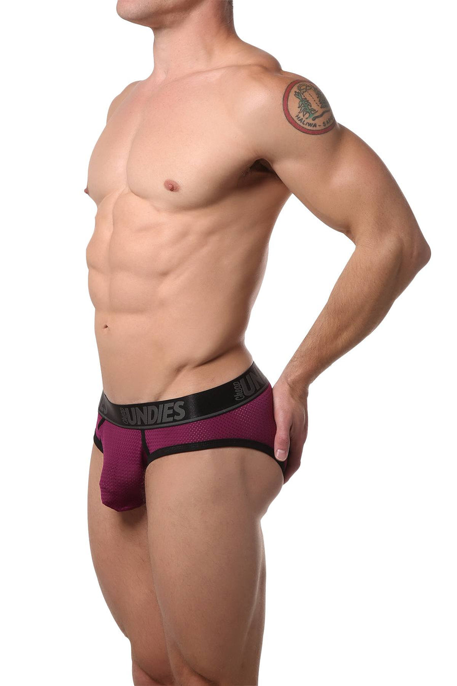 CheapUndies Merlot Mesh Jock-Brief