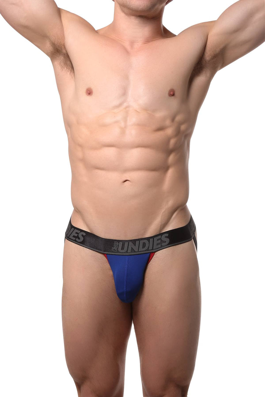 CheapUndies Navy/Red Cool Mesh Jock