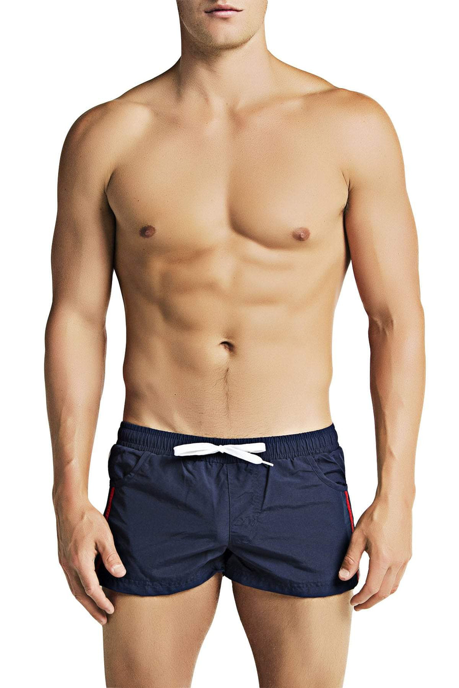 CheapUndies Navy Striped Runner Short