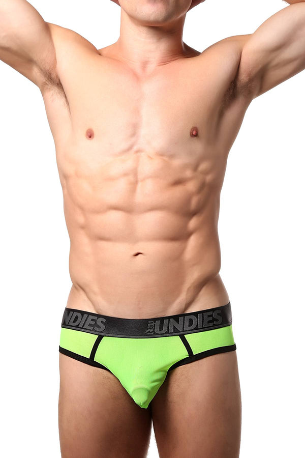 CheapUndies Neon Green Exposed Mesh Jock Brief