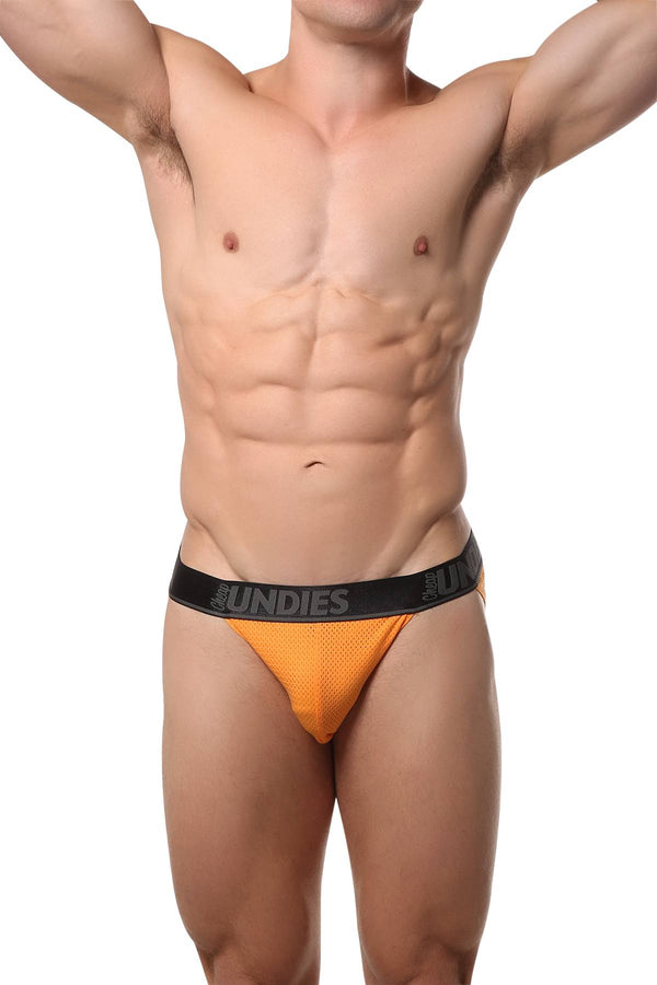 CheapUndies Orange Mesh Bikini Brief