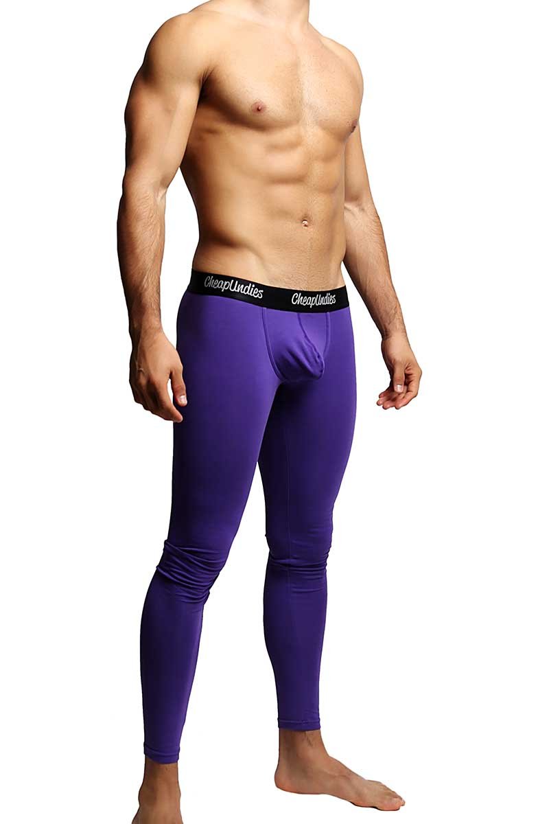 CheapUndies Purple Contour Pouch Long Underwear