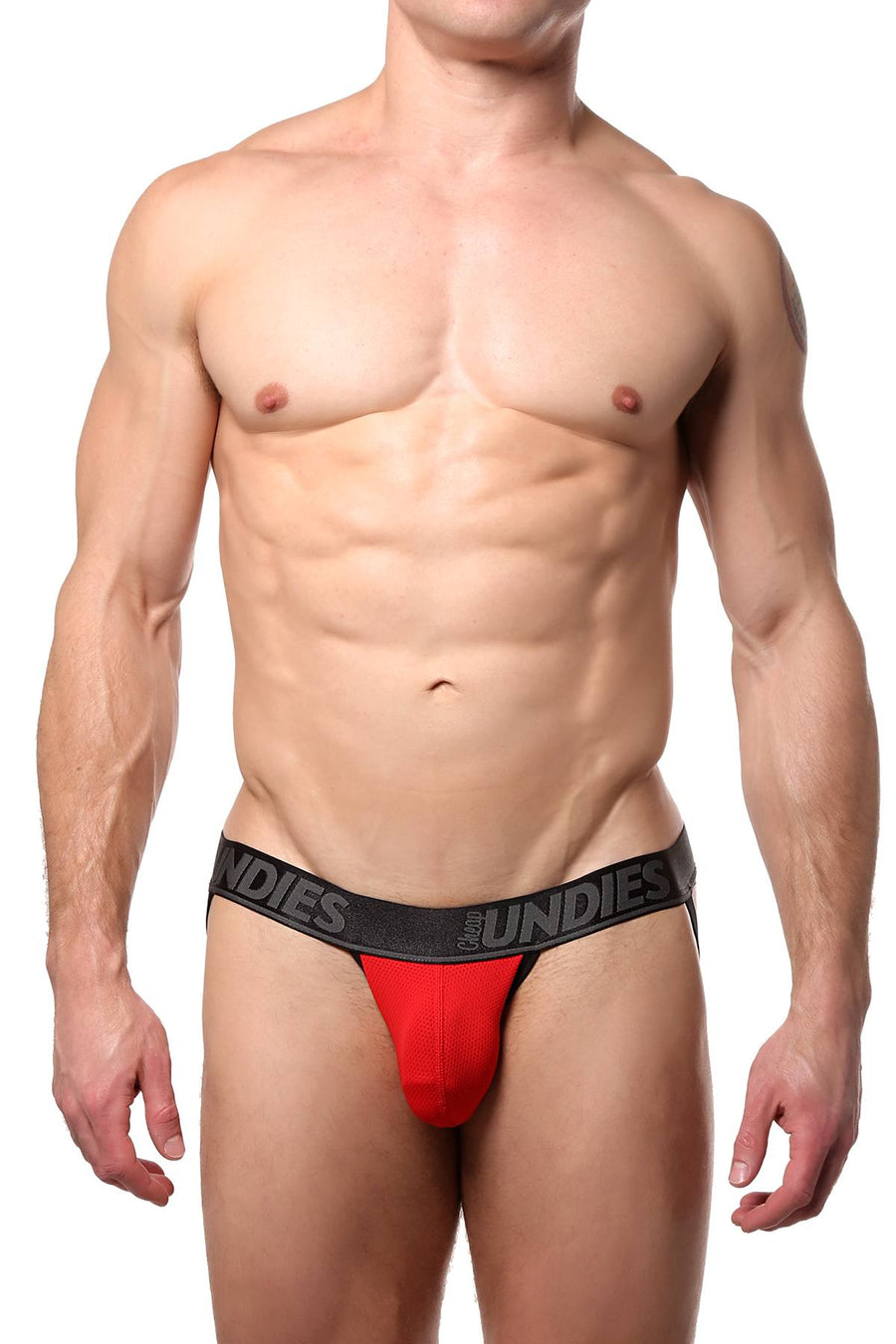 CheapUndies Red/Black Cool Mesh Jock