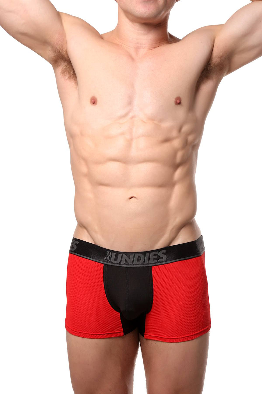 CheapUndies Red/Black Cool Mesh Trunk