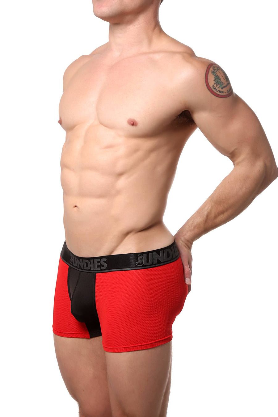 CheapUndies Red/Black Cool Mesh Trunk
