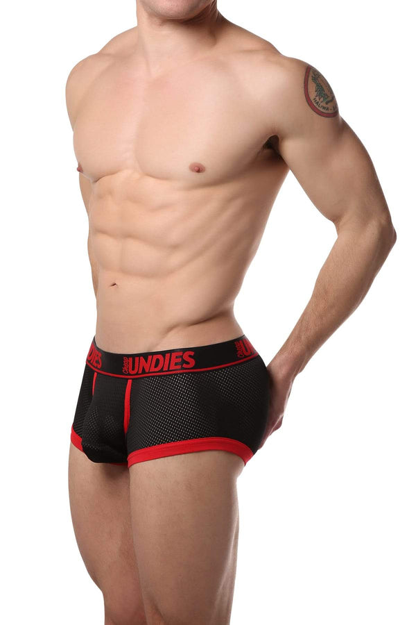 CheapUndies Red Exposed Sport Mesh Boxer