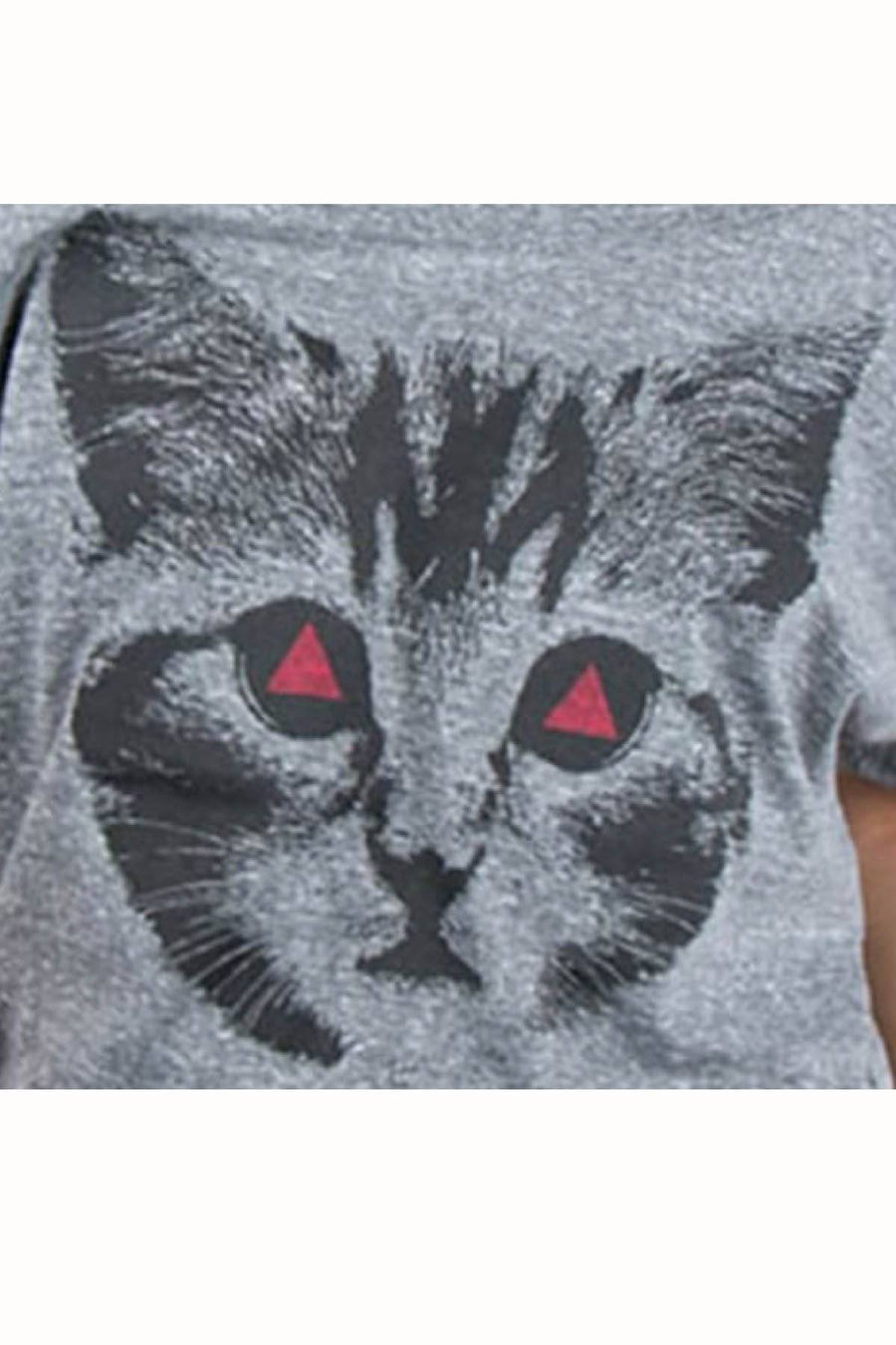 Choke Grey Angry-Kitty Dolman Tee