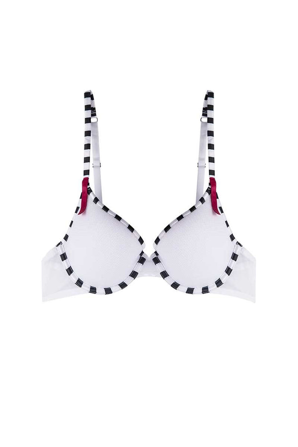 Christian Lacroix White Le Soleil Fishnet Mesh T-Shirt Bra