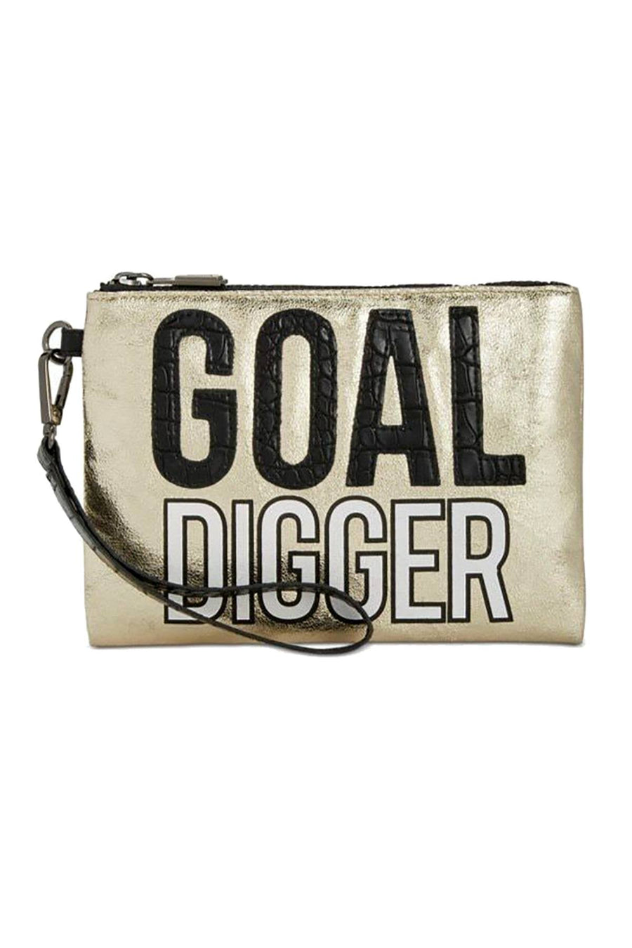 Circus by Sam Edelman Gold Metallic GOAL DIGGER Zip Pouch