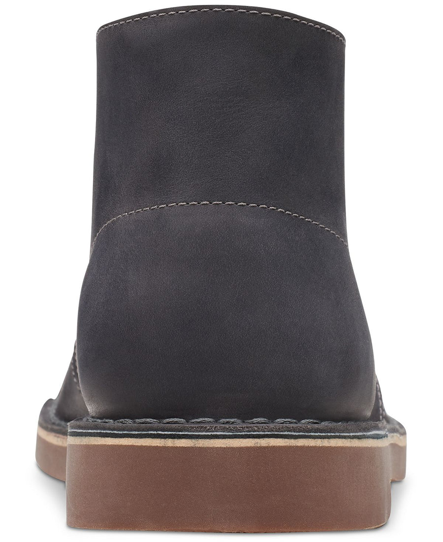 Clarks Bushacre 2 Aubergine Leather Chukka Boots Graphite