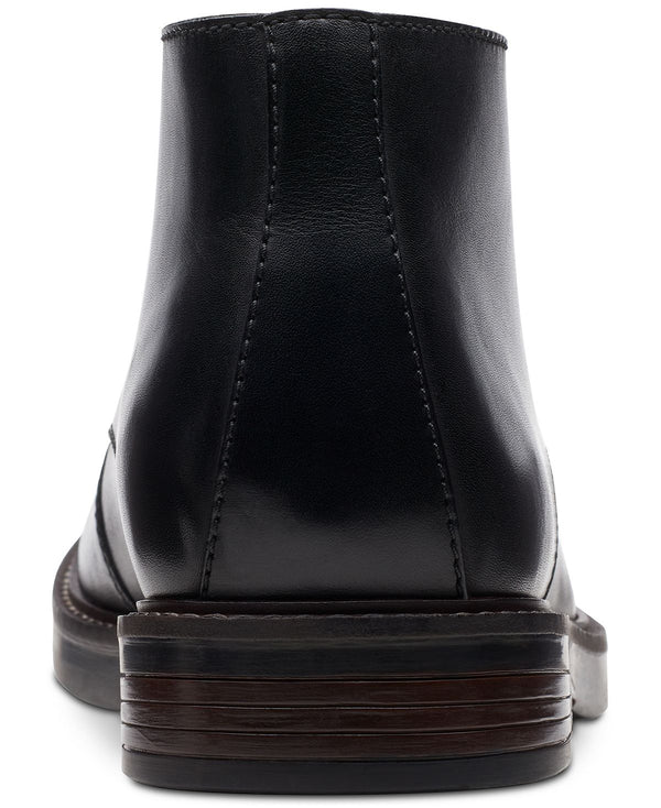 Clarks Paulson Mid Black Leather Casual Boots Black