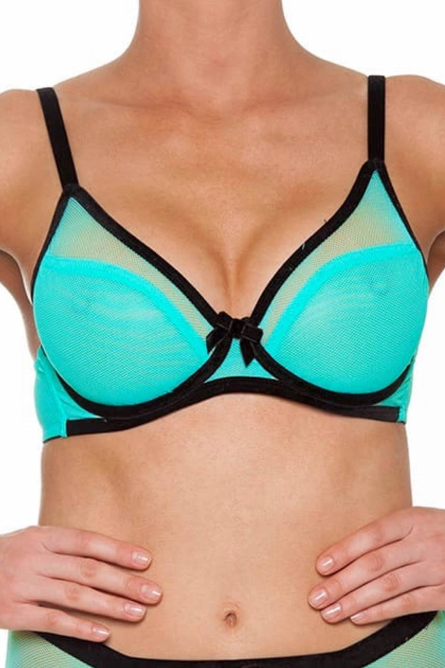 Claudette Aqua Mesh Demi Bra