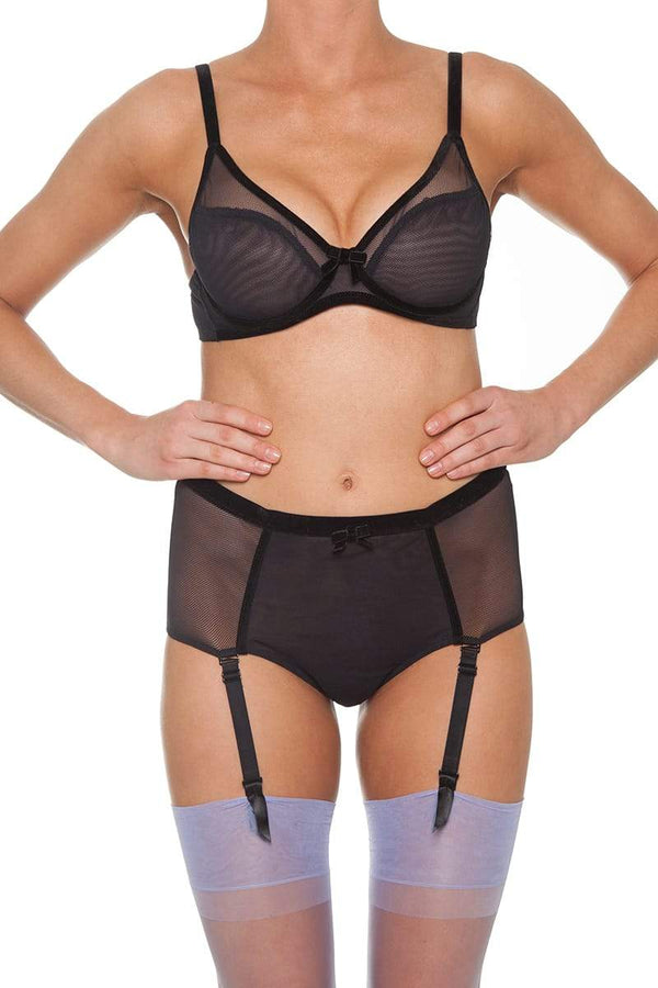 Claudette Black Mesh Demi Bra