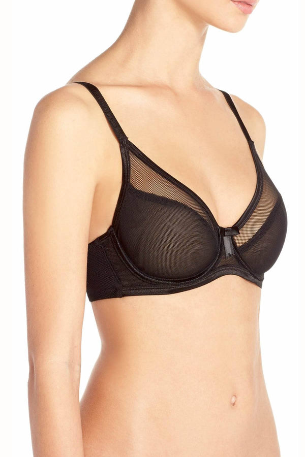 Claudette Black Mesh Demi Bra