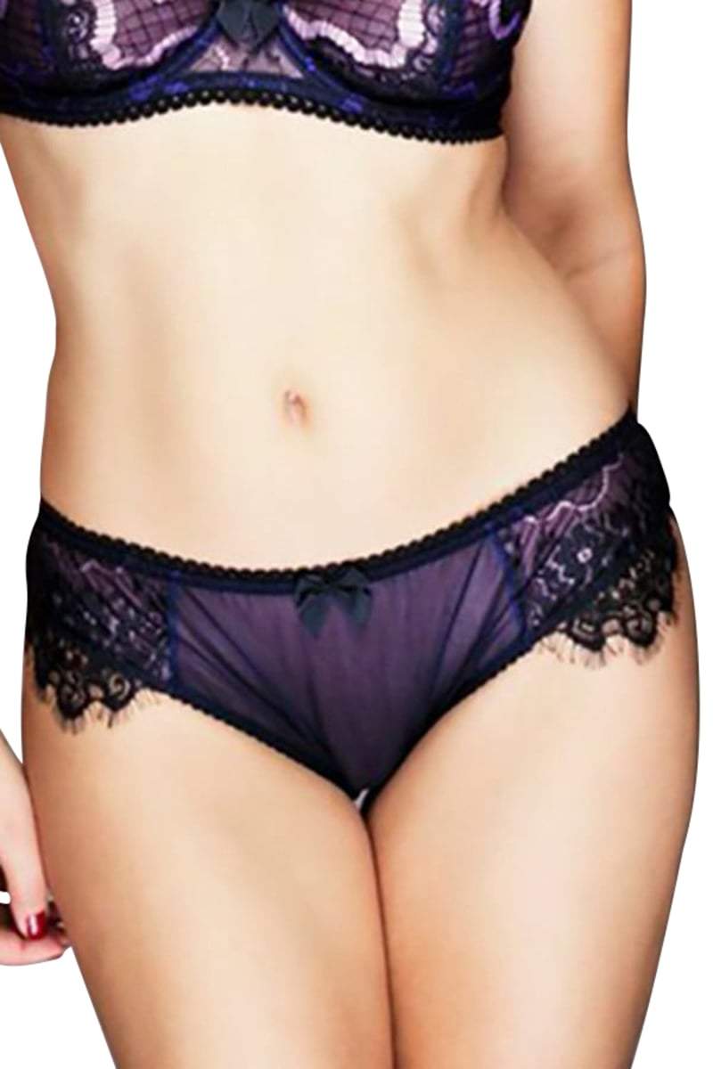 Claudette Neon Violet En Dentelle Bikini