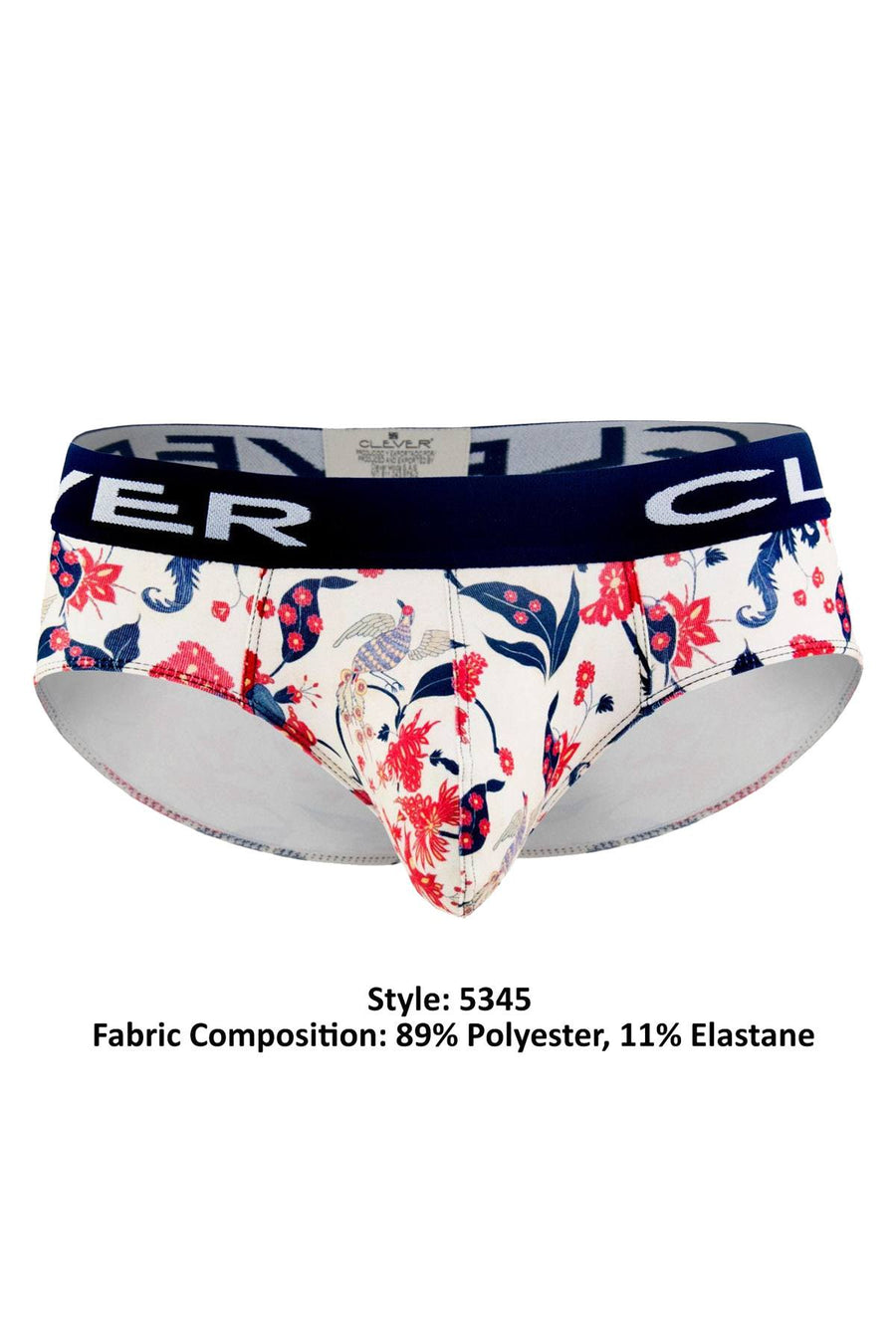 Clever Beige/Navy Trivia Latin Brief