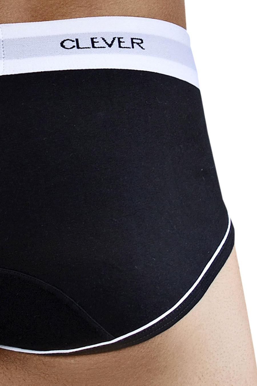 Clever Black Alpine Piping Brief