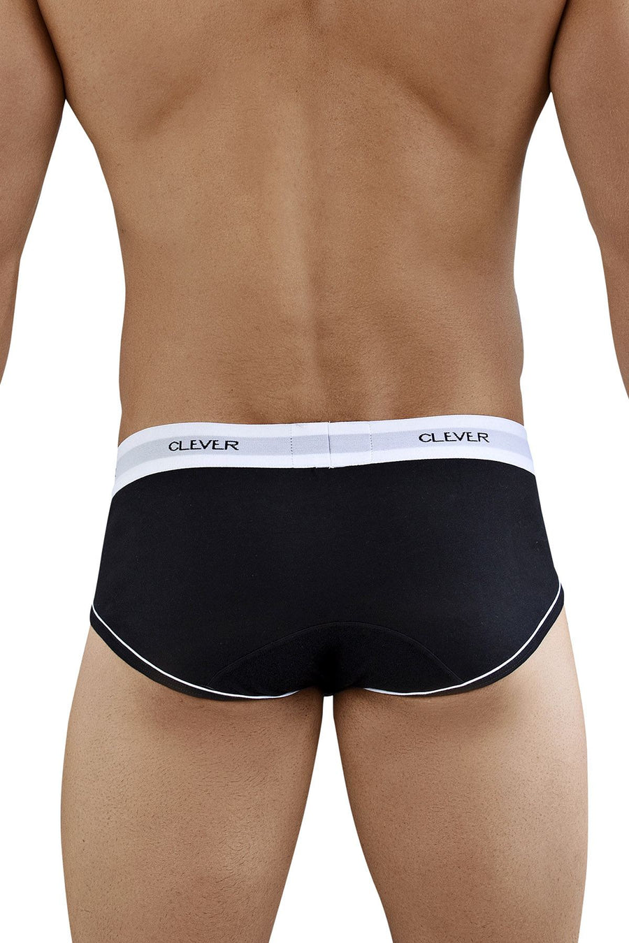 Clever Black Alpine Piping Brief