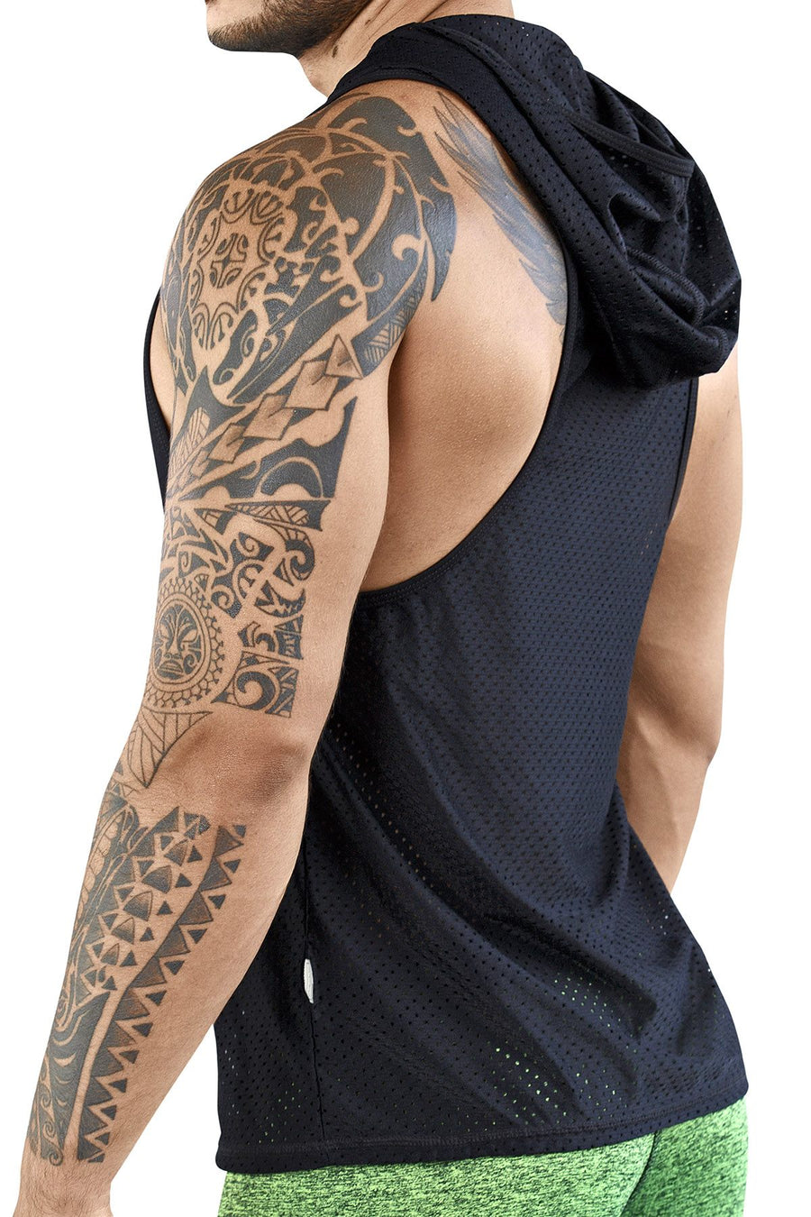Clever Black Aster Hooded Tank Top