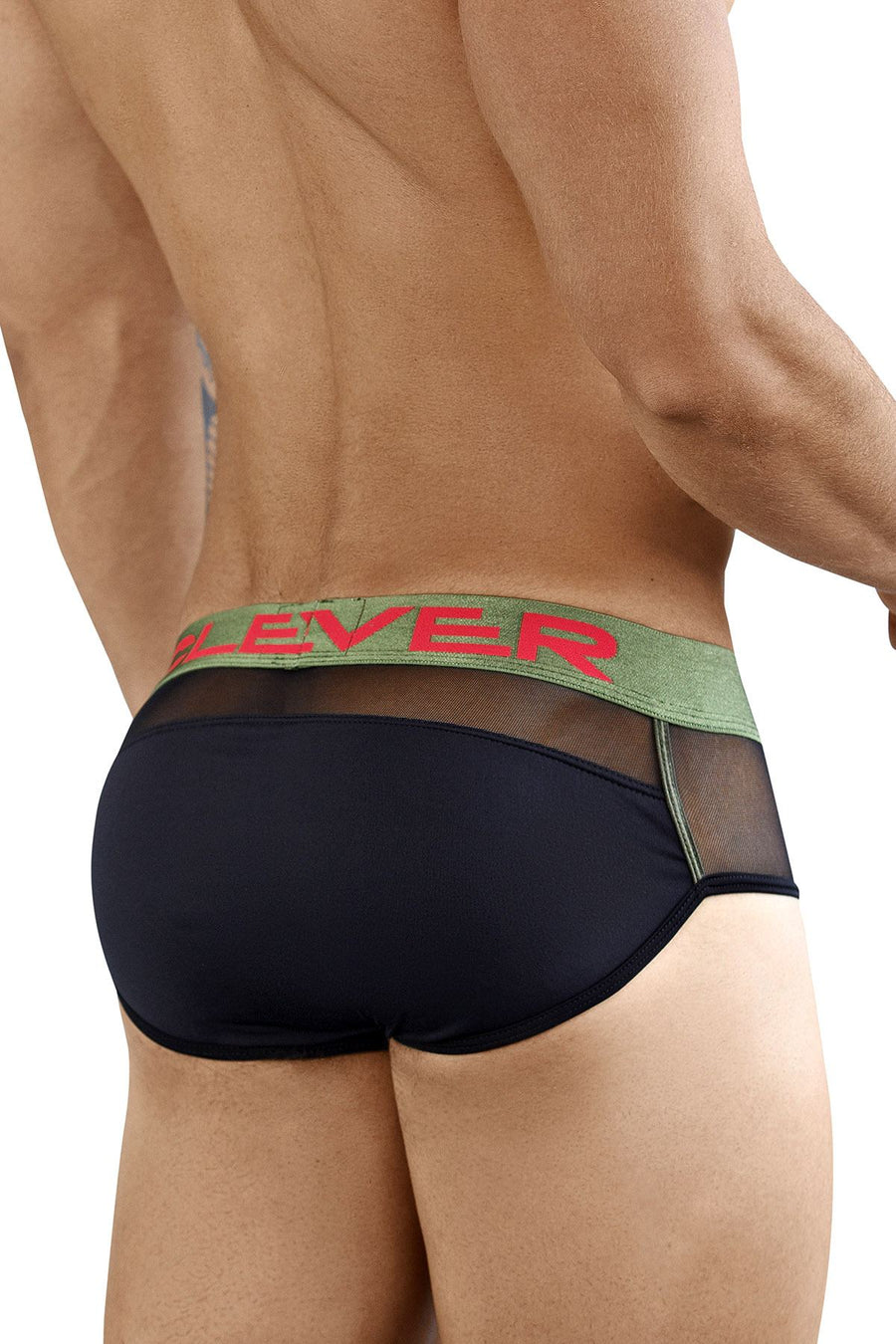 Clever Black Begonia Piping Brief