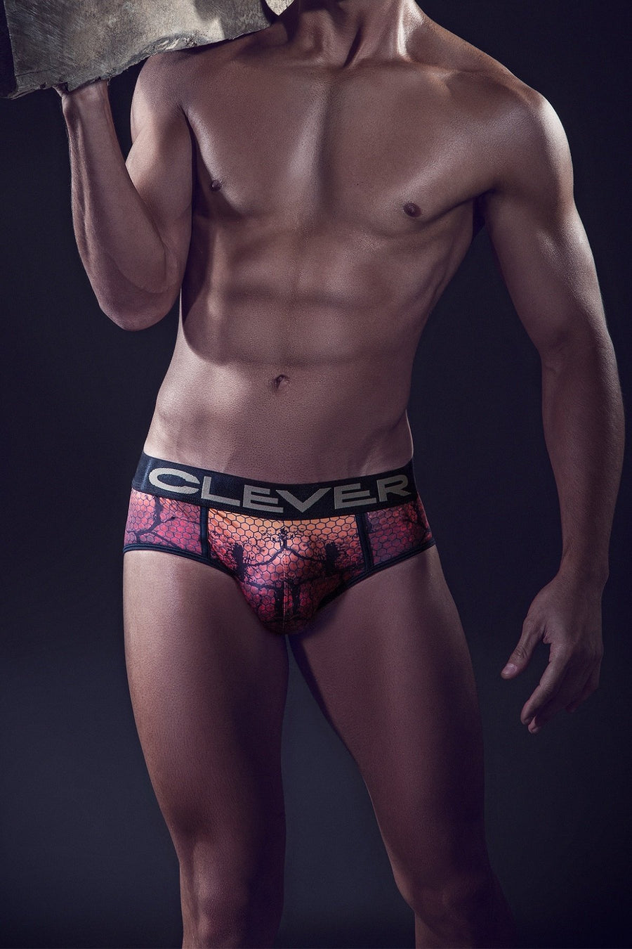 Clever Black Chameleon Piping Brief