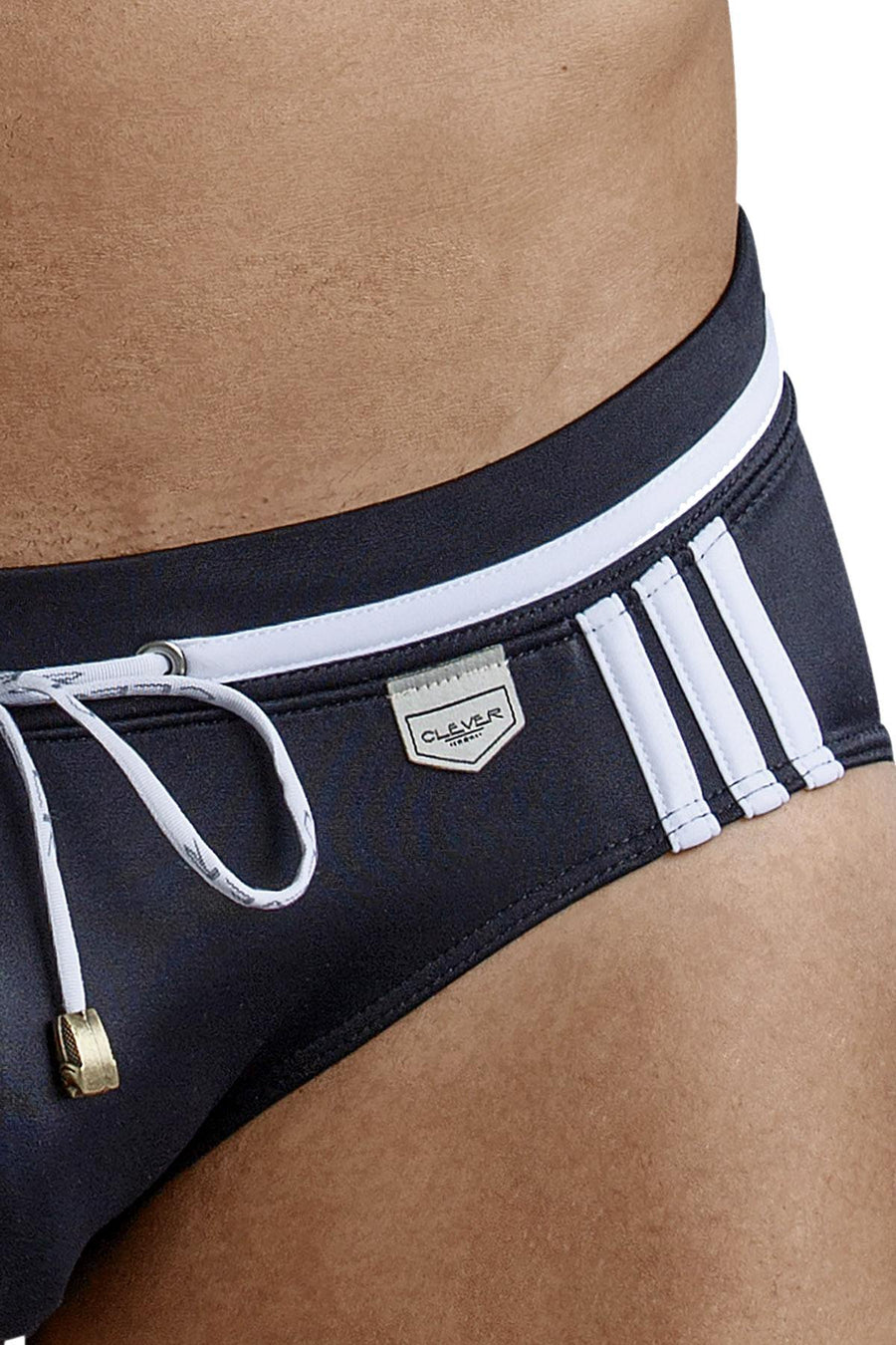 Clever Black Pool Party Swim Brief