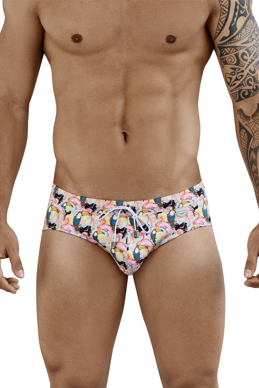 Clever Coral Tucan Printed Daisy Athleta Swim Brief