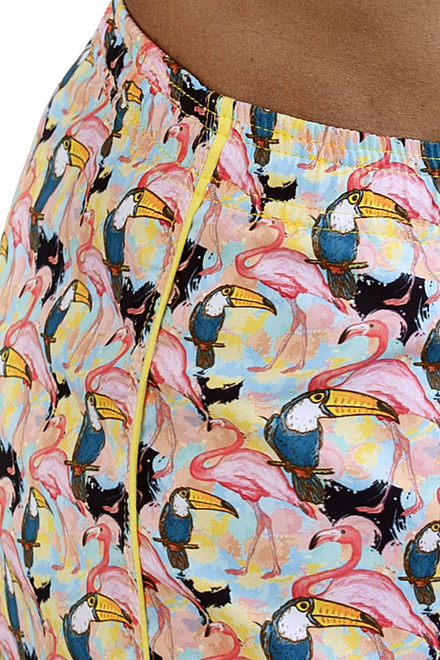 Clever Coral Tucan Printed Daisy Athleta Swim Trunk