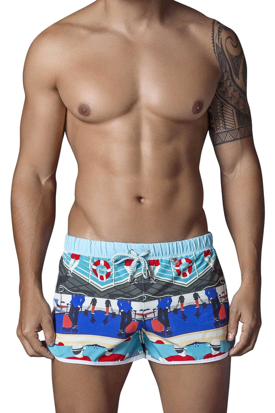 Clever Green/Blue Lagoon Swim Short