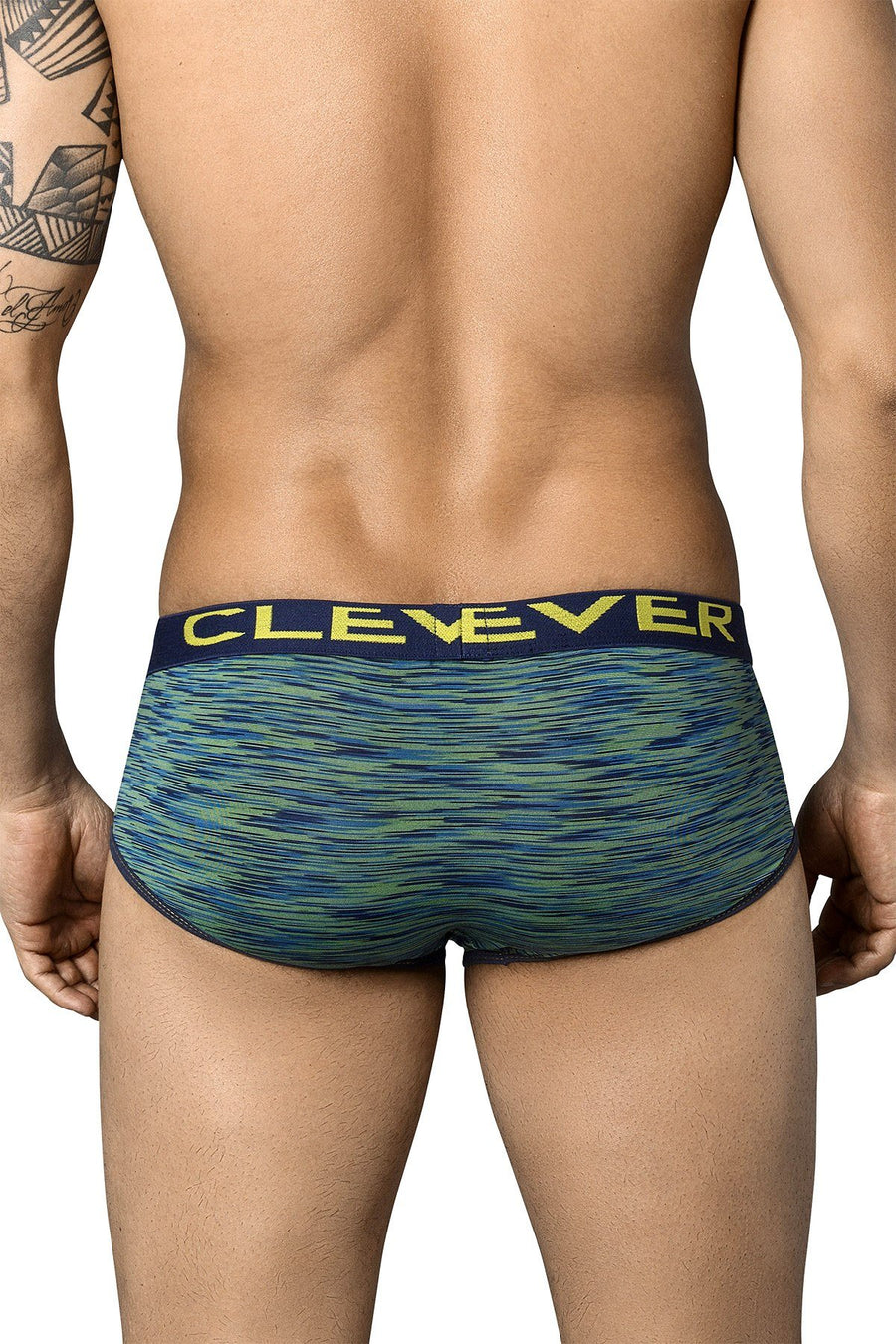 Clever Green/Navy Opera Piping Brief