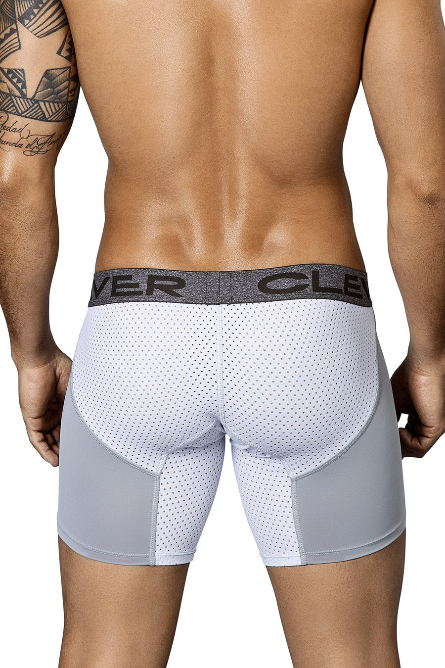 Clever Grey/White Wild Street Boxer Brief