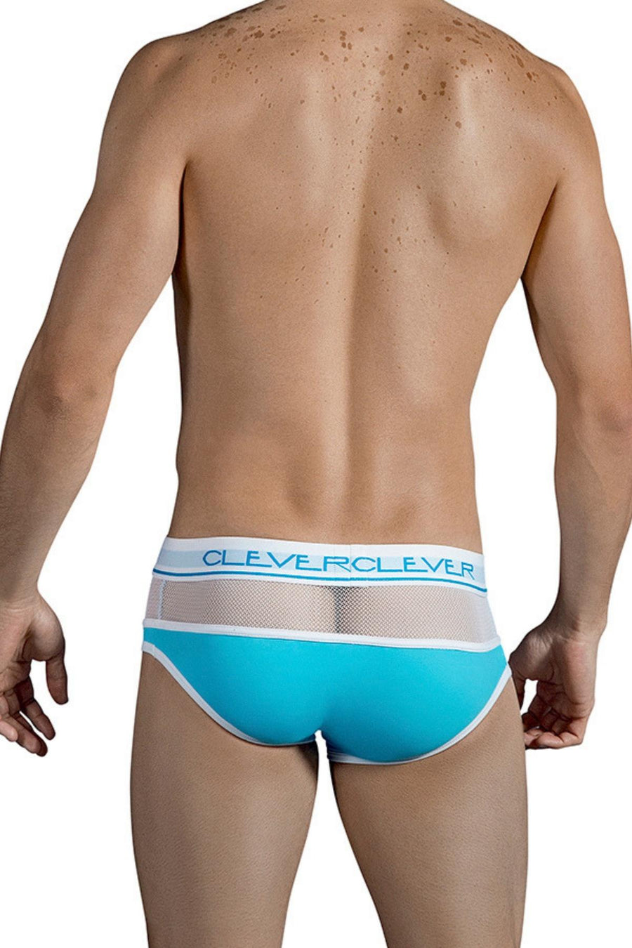Clever Light-Blue Honeycomb Piping Brief